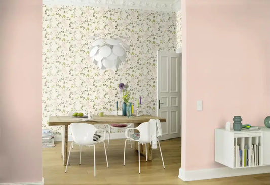Rasch Vliestapete 452006 Selection - Uni Rosa Textiloptik