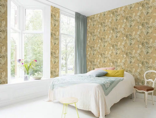 Rasch 571479 – Vliestapete Tropische Blattoptik Beige Back To Nature