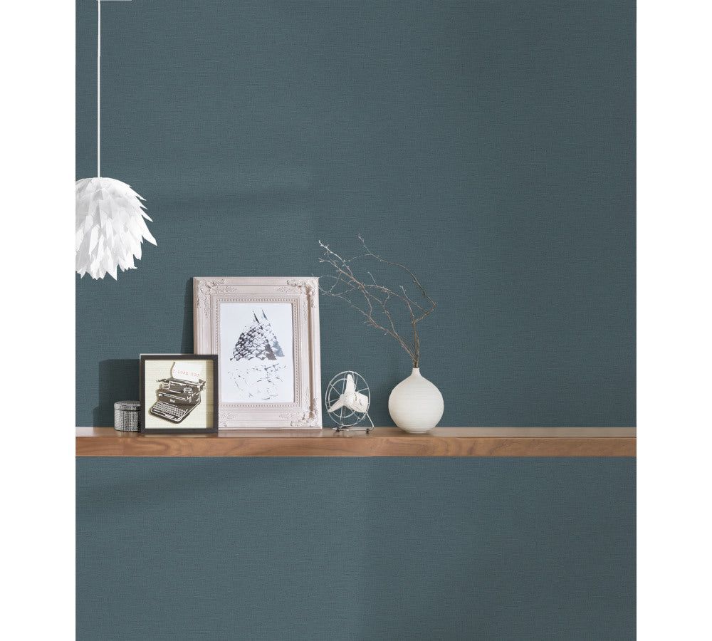 371783 Colourful World Vliestapete Uni blau AS Creation