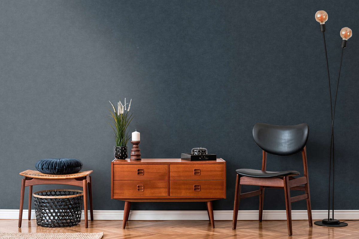 A.S. Création Livingwalls Tapete Smart Surfaces Vliestapete Uni-Tapete dunkel Blau 395672