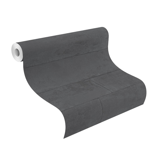 426038 Schwarz-Tiefschwarz Vliestapete mit Muster von Rasch