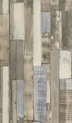 446753 Braun Vliestapete mit Holzmuster von Rasch