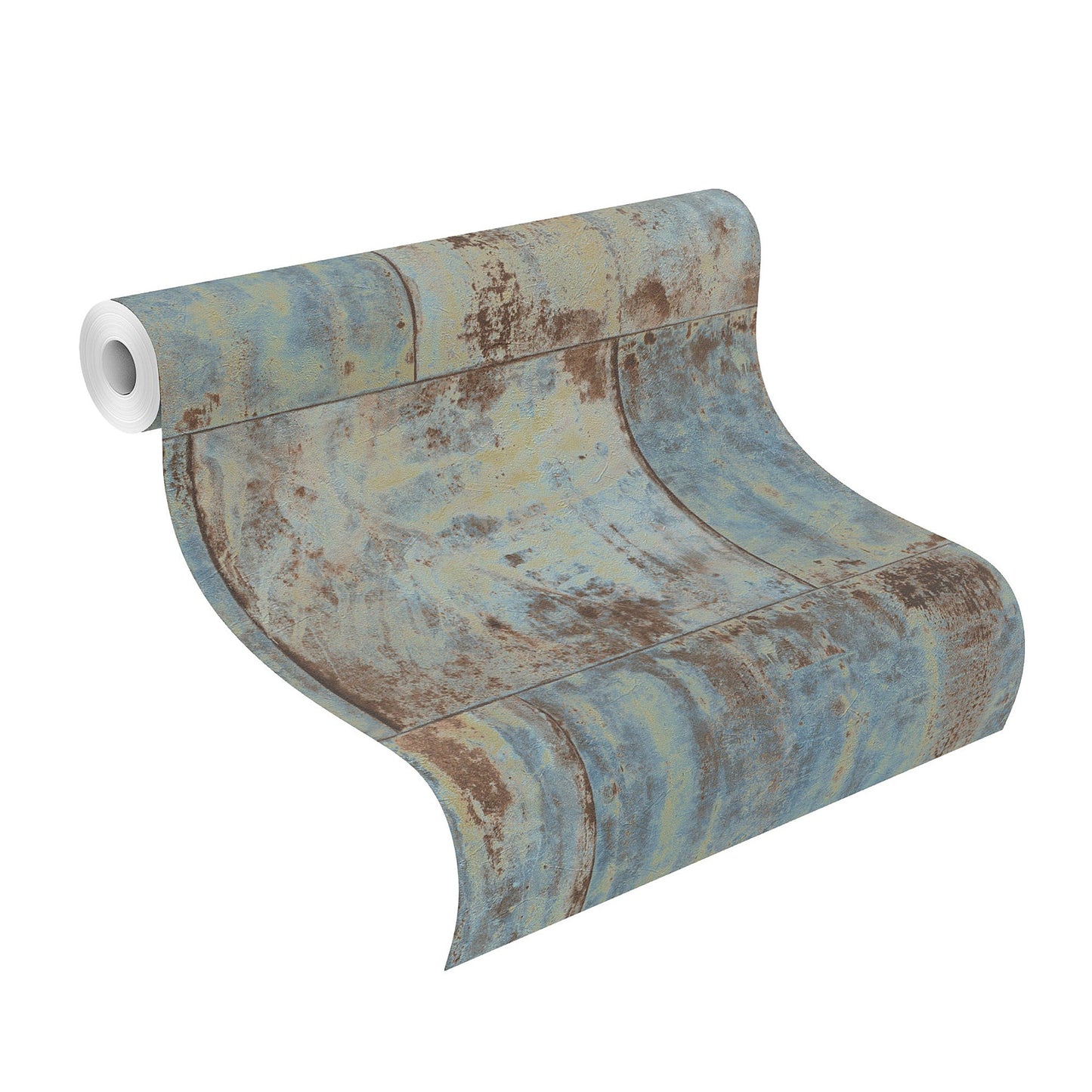 939712 Blau Vliestapete mit Muster von Rasch