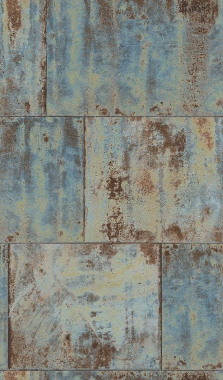 939712 Blau Vliestapete mit Muster von Rasch