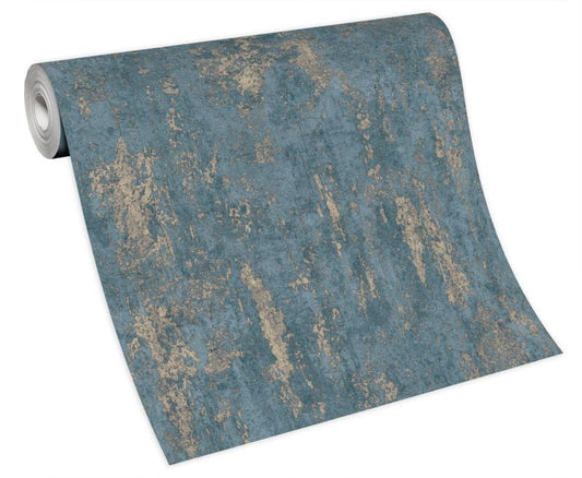 Vliestapete Blau Metallic Putz Optik 10273-08 Erismann
