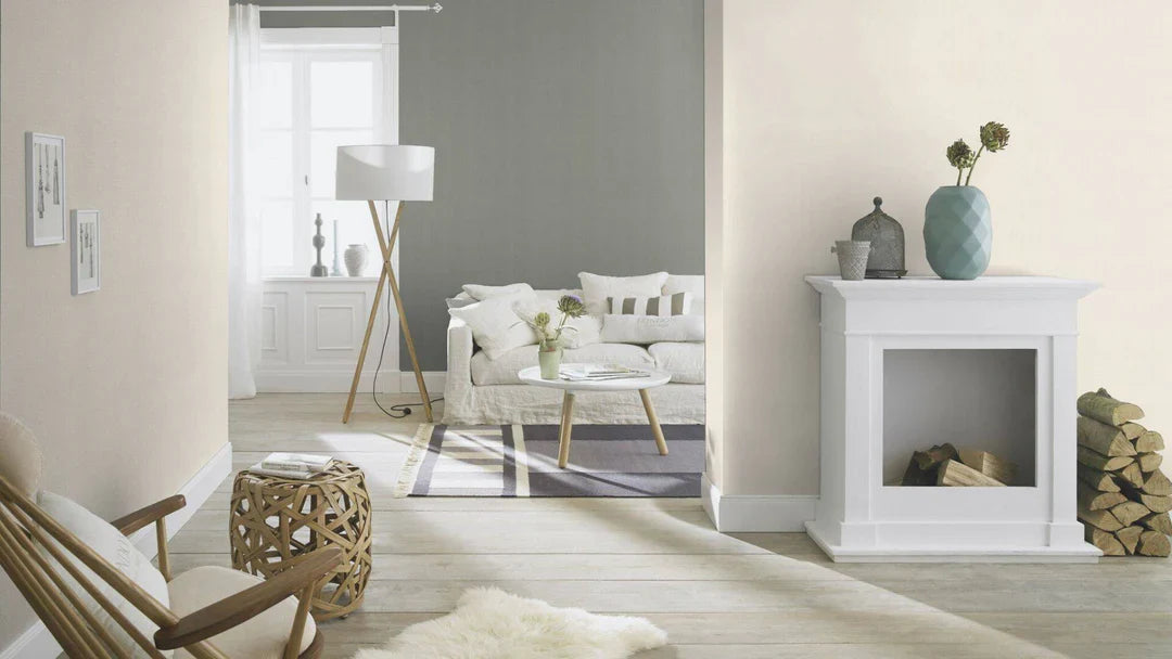 Rasch Vliestapete 441611 Welcome Home - Edle Unitapete in Grau mit Glimmer-Effekt