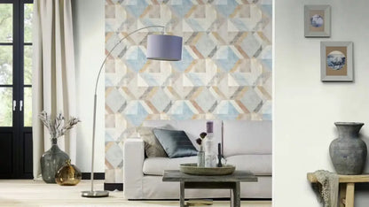 Rasch Vliestapete 311907 Color Your Life - Grafisches Muster Grau Beige