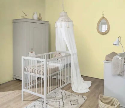 Rasch Vliestapete 447521 Country Charme - Uni Gelb Textilstruktur