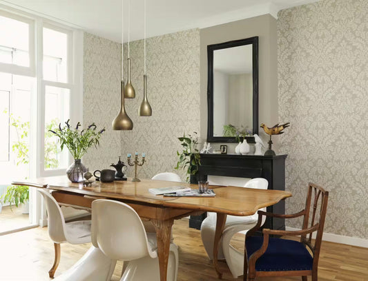 Rasch Vliestapete 449020 Florentine II - Barock Ornament Beige Creme