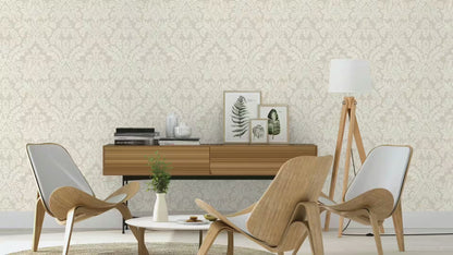 Rasch Vliestapete 449020 Florentine II - Barock Ornament Beige Creme