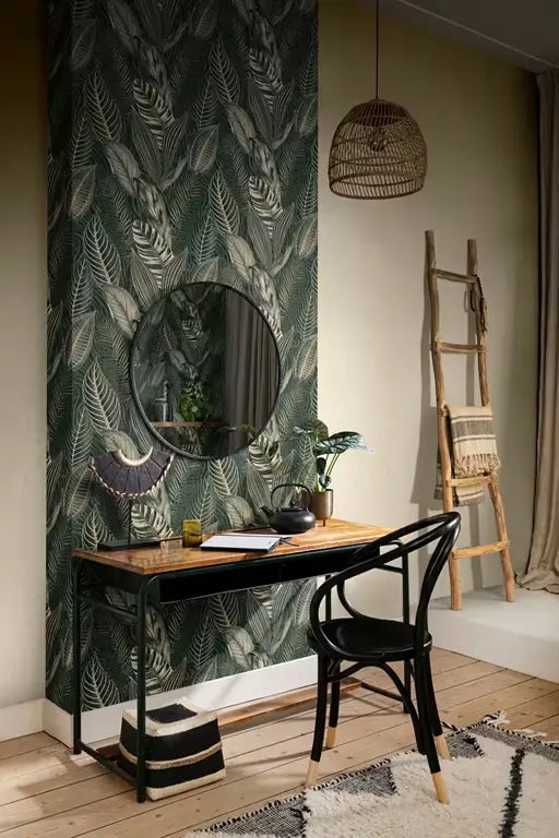 Rasch Vliestapete 751826 African Queen III - Blätter Tropen Grün Gold Metallic