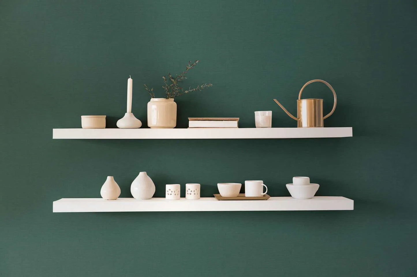 A.S. Création 39098‑4 – Vliestapete Leinen-Textiloptik Grün