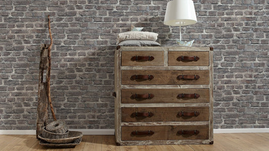 36139-3 Bunt Natur Vliestapete mit Steinmuster von AS Creation