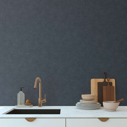 A.S. Création Livingwalls Tapete Smart Surfaces Vliestapete Uni-Tapete dunkel Blau 395672
