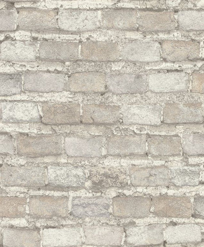 428049 Beige-Hellbeige Vliestapete mit Steinmuster von Rasch