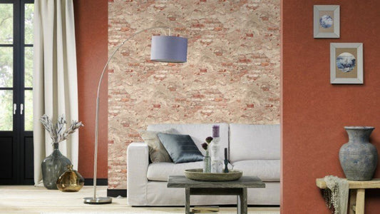 445886 Braun Unitapete von Rasch