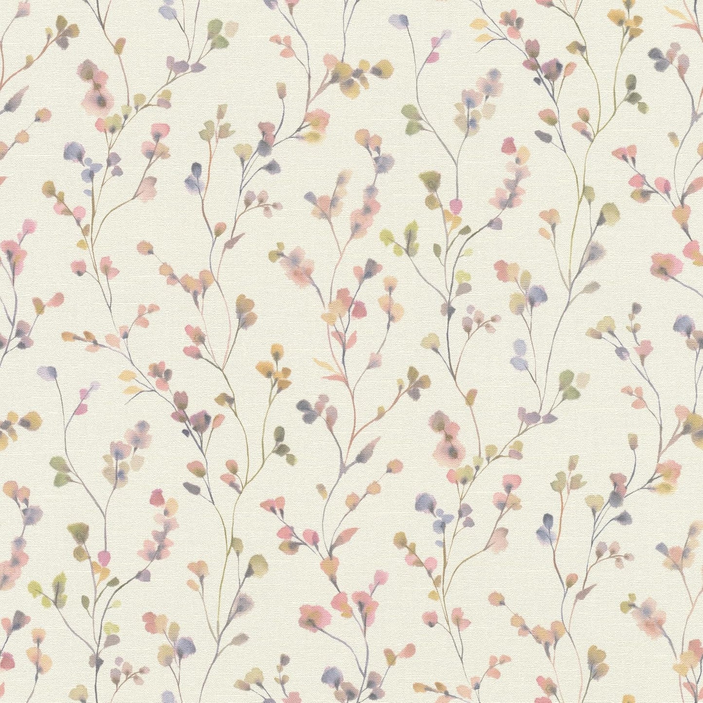 Rasch Vliestapete 486155 Country Charme Blätter Ranken Rosa Altrosa Floral Landhausstil