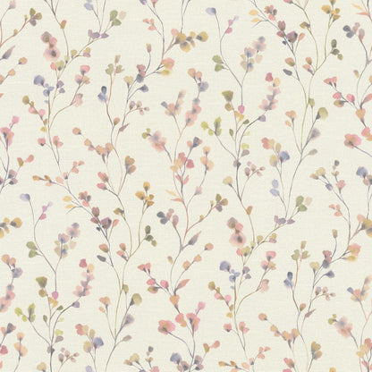 Rasch Vliestapete 486155 Country Charme Blätter Ranken Rosa Altrosa Floral Landhausstil