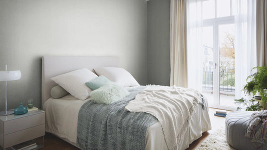 Rasch Vliestapete 441611 Welcome Home - Edle Unitapete in Grau mit Glimmer-Effekt