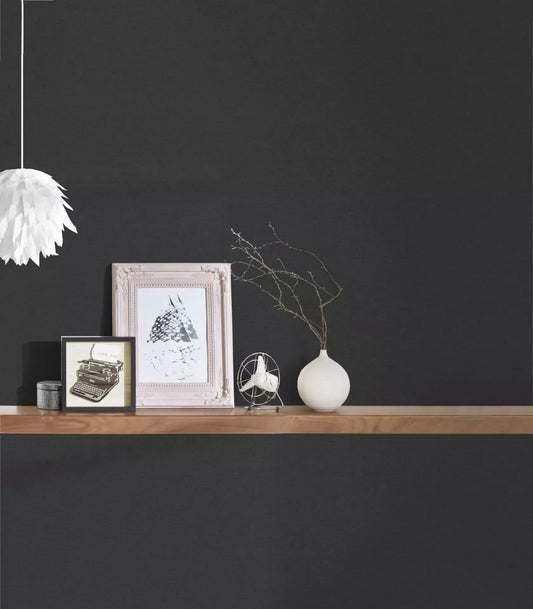 AS Vliestapete PintWalls II Unitapete Schwarz 371781 – Zeitlose Eleganz in tiefem Schwa