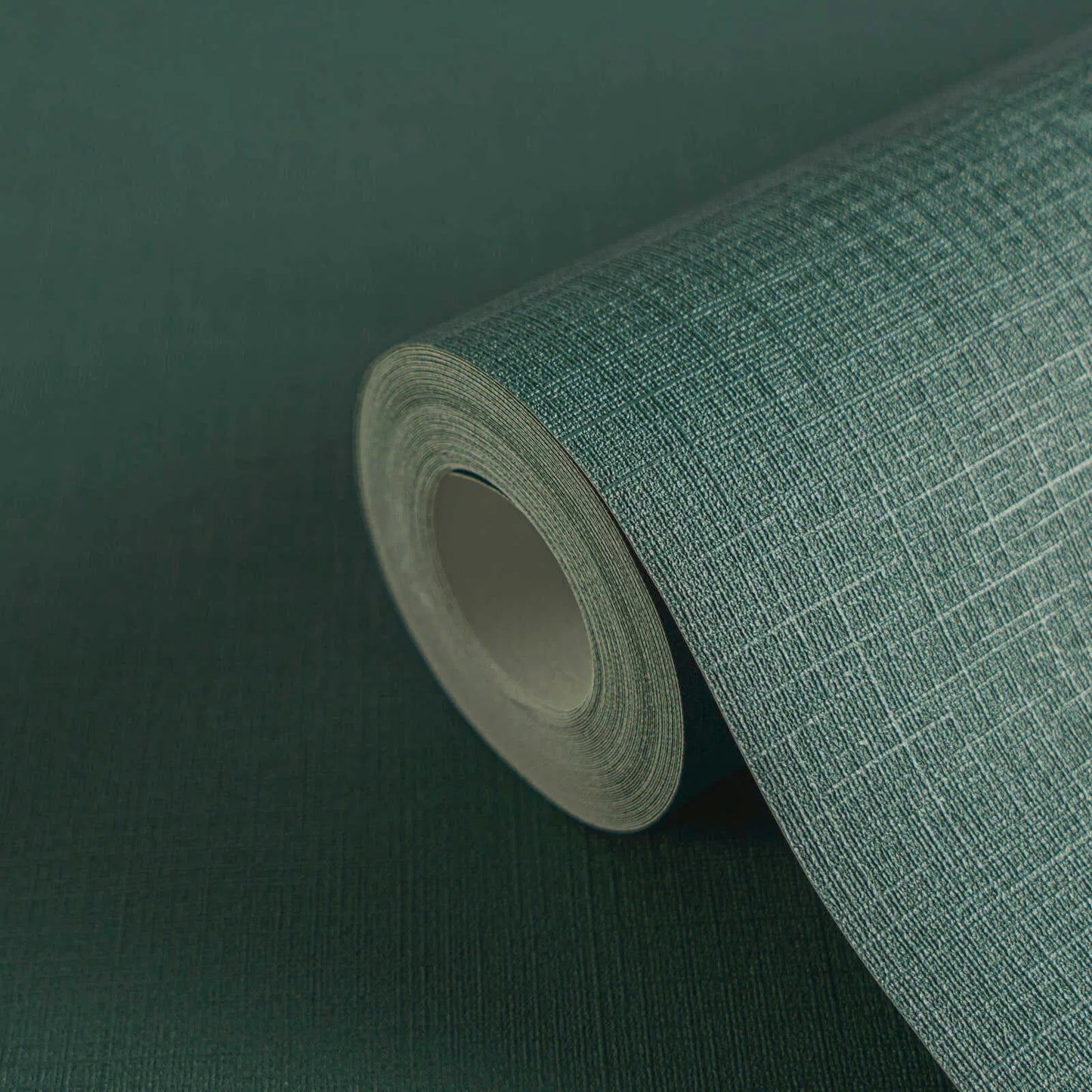 A.S. Création 39098‑4 – Vliestapete Leinen-Textiloptik Grün