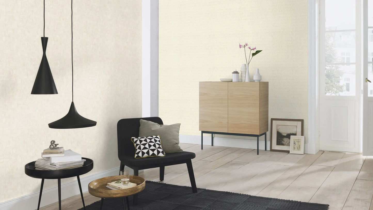 Rasch 429213 – Vliestapete Metall Putzoptik Off‑White Factory IV