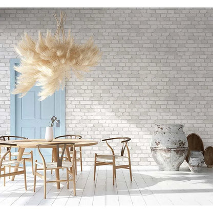 Vliestapete Backstein 3D Granulat weiß-grau Mustertapete Marburg 58412